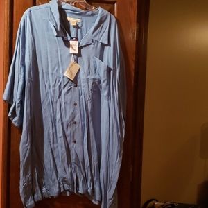 Island Passport 4XL blue casual shirt. NWT